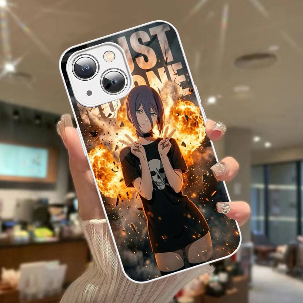 Chainsaw Man The Movie Arco di Reze Per iPhone 14 13 12 Mini 11 Pro XS Max X XR 14 Plus Copertura in Vetro Temperato