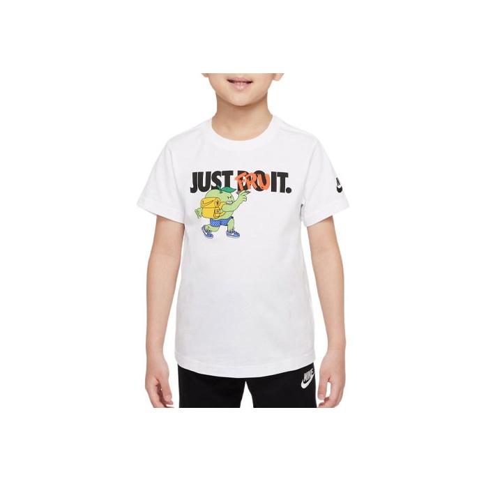 

Nike Cartoon Print Round Neck Short Sleeve T-Shirt Kids Tops White DX7623-100 S