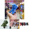 Dinosaur Plush Toy Keychain With Silver And Gold Chain For Kids And Collectors
