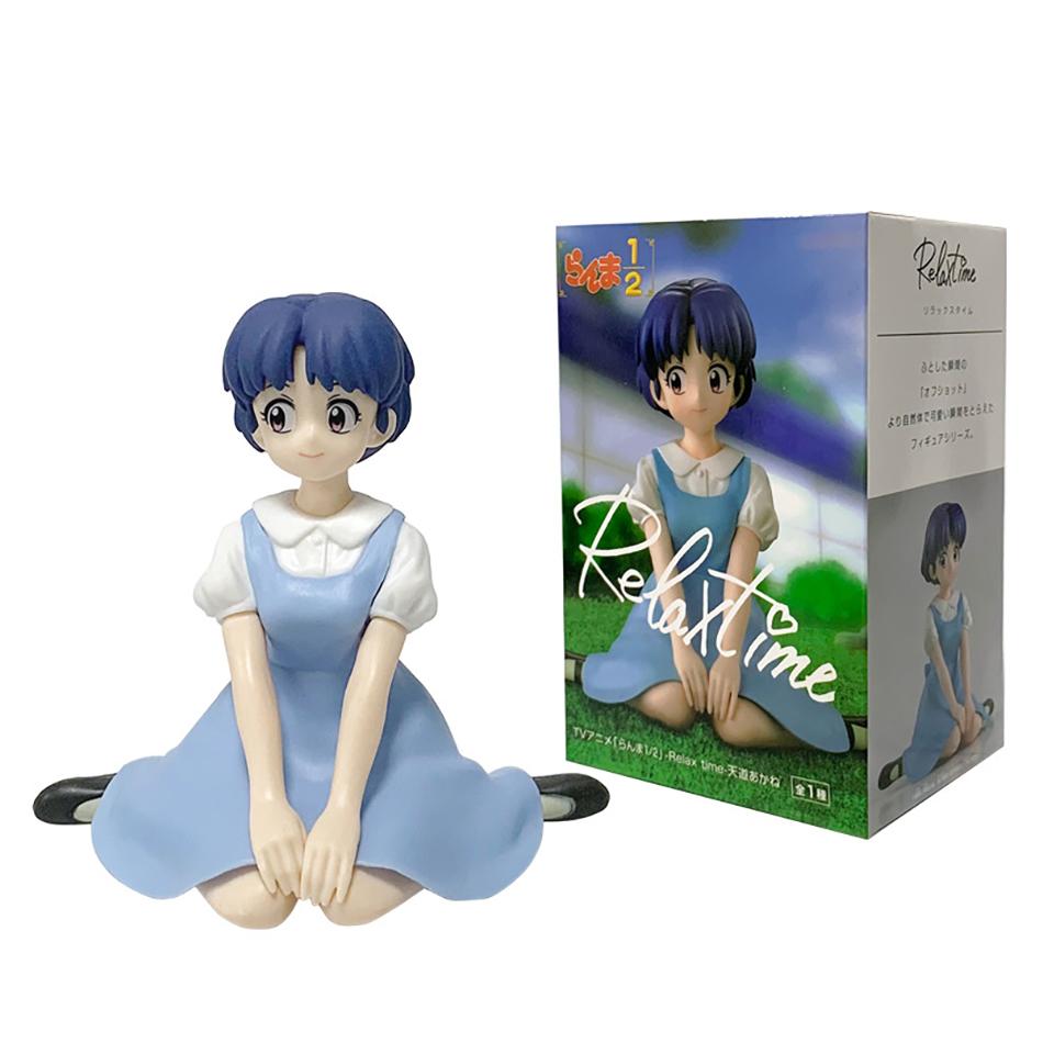 10CM Anime Ranma 1/2 Tendou Akane Ranma PVC Anime Figure Periphery Kawaii Sitting Playthings Desktop Car Ornaments Figure Toy Doll Gift