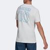 adidas Messi Graphic Print Number Soccer Sports Short Sleeve T-Shirt Men Tops White HA0930