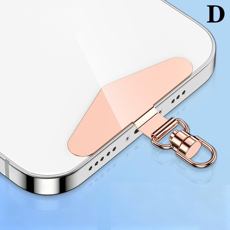 Steel Phone Lanyard Gasket Patch Anti-Lost Anti Fall Mobile Phone Rope Card Metal Clip Strap Hang Cord Tab Accessories