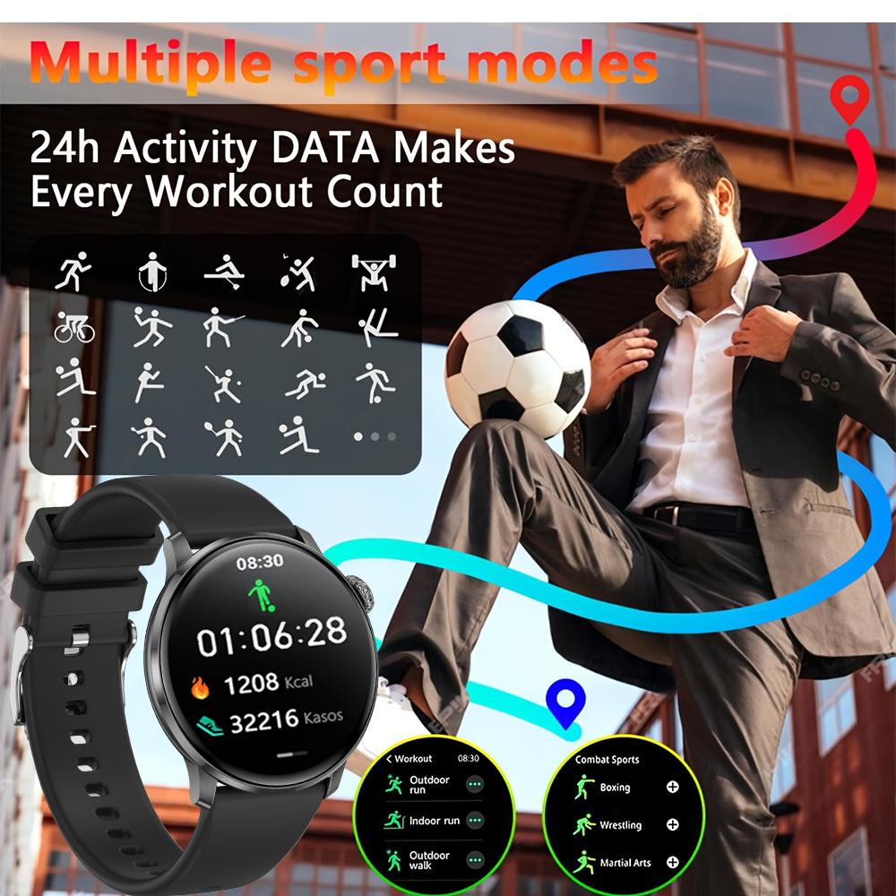 NEW 8MM Ultra-thin body Fashion SmartWatch 1.43"AMOLED HD Screen Women's Health Heart Rate Bluetooth Call Woman Smart Watch