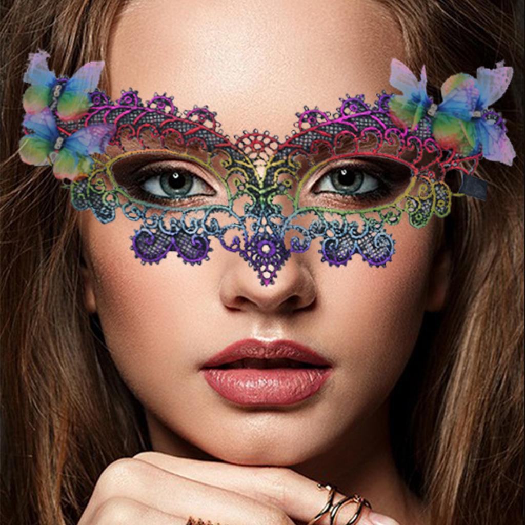 Rhinestones Masquerade Mask Venetians Party Mask Half Face Lace Mask Eye Mask Mardi Gras Mask for Halloween Costume Party