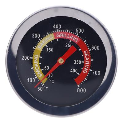 52mm Grill Temperature Gauge 50-800 Fahrenheit  Measurement Range Stainless Steel BBQ Analog Temperature Gauge