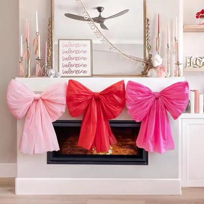 Giant Wall Decoration Bowknot Hanging DIY Galentines Bows Decor Romantic Proposal Wedding Birthday Party Backdrop