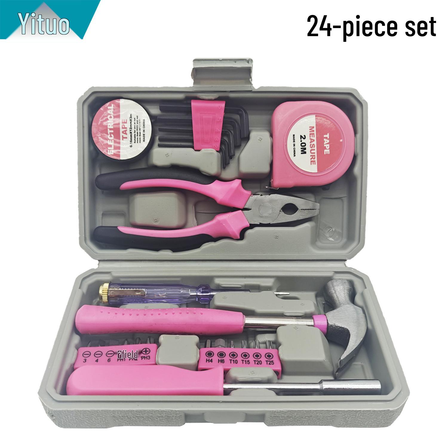 39-108 Pc Multifunction Household Tool Set: Screwdrivers, Hammer, Wrench, and Pliers