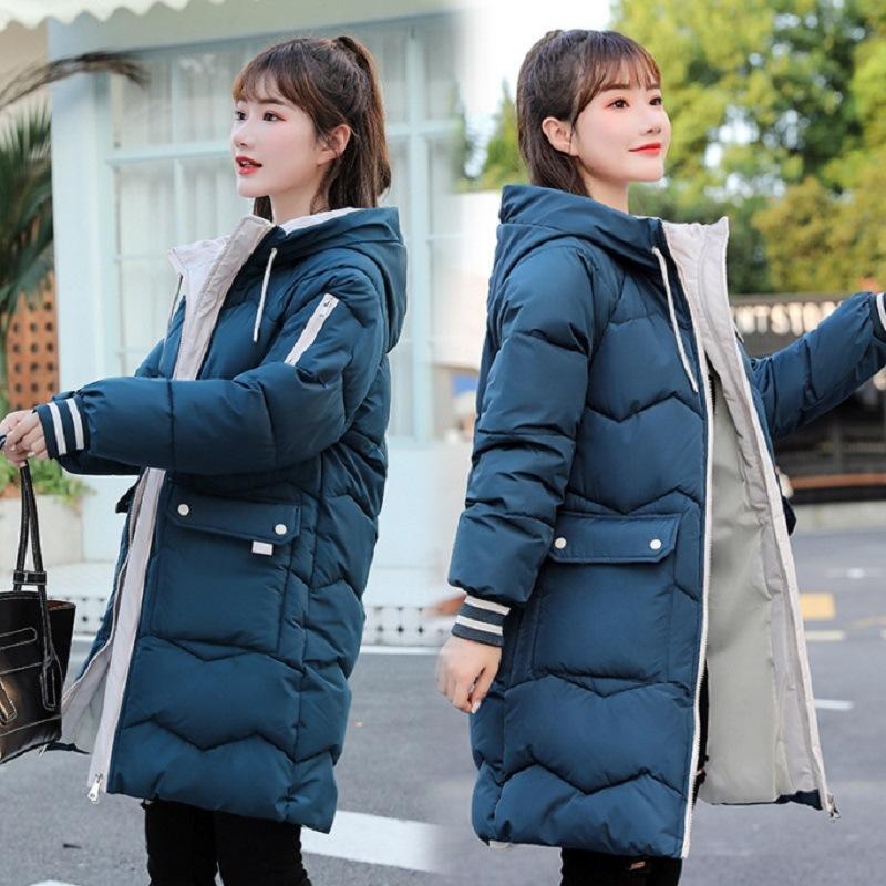 Fashion cotton-padded clothes New thickened fashion cotton-padded clothes in winter Women's medium and long loose thickened cotton-padded jackets