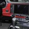 4Pcs Red Carbon Fiber Radio Surround Cover Trim For Chevrolet Corvette C7 14-19