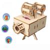 Wooden DIY Film Projector Science Experiment Kit STEM Physics Model for Teens Creative Educational Hobby Toys