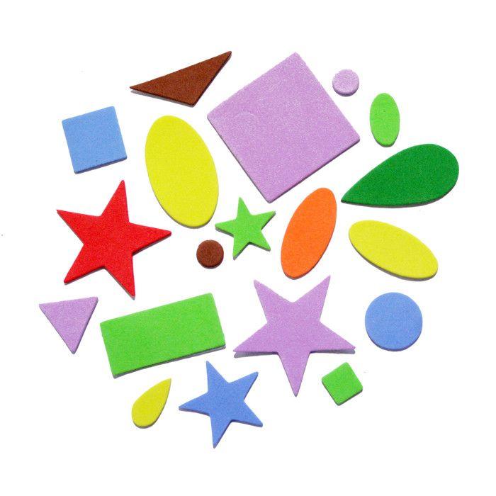 Geometric Foam Stickers 2.5 To 5 Cm 70 Pieces