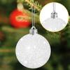 24-Piece 6cm/2.36-Inch White Glitter Snowflake Christmas Ball Ornaments & Shatterproof Tree Hanging Trinkets