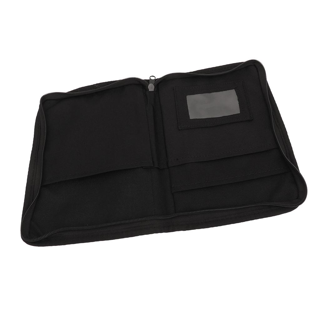 Car Document Holder 6 Pockets Easy Clean Multifunctional Portable Zipped Design Vehicle Document Glove Box Organizer for Car