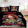 Chucky Horrorpuppe Bettwäsche-Set 3-teilig Bettbezug Geschenk für Schlafzimmer, Enthält keine Einlagenjt082