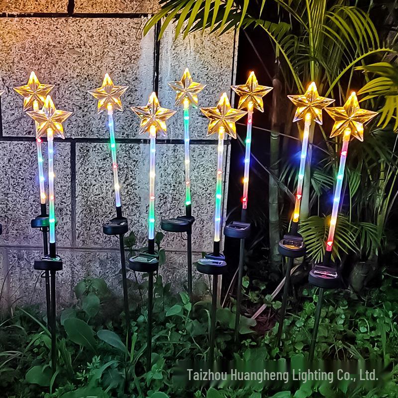 Waterproof Colorful Solar Windmill Landscape Light for Outdoors