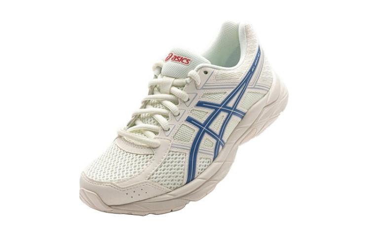 Asics Gel Contend 4 Physical Fitness Test & Exam Cushioning Breathable Low Top Kids' Running Shoes White Blue Unisex 1014A322-101