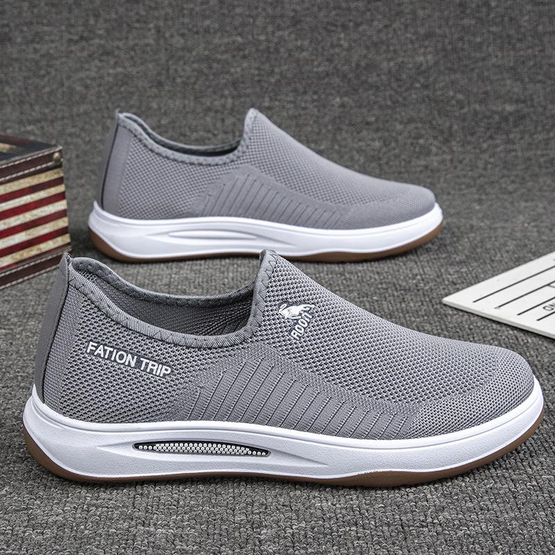 Old Beijing cloth shoes men's non-slip middle-aged dad shoes casual sports one-pedal breathable, lightweight and comfortable walking shoes