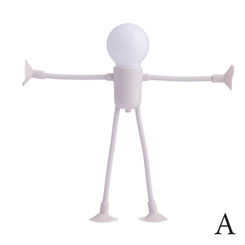 Veränderbare Form Lustige Sportler Nachtlicht Knopfbatterie Schreibtischlampe Vielseitige Minilampe Kreatives Ornament Vakuumadsorption