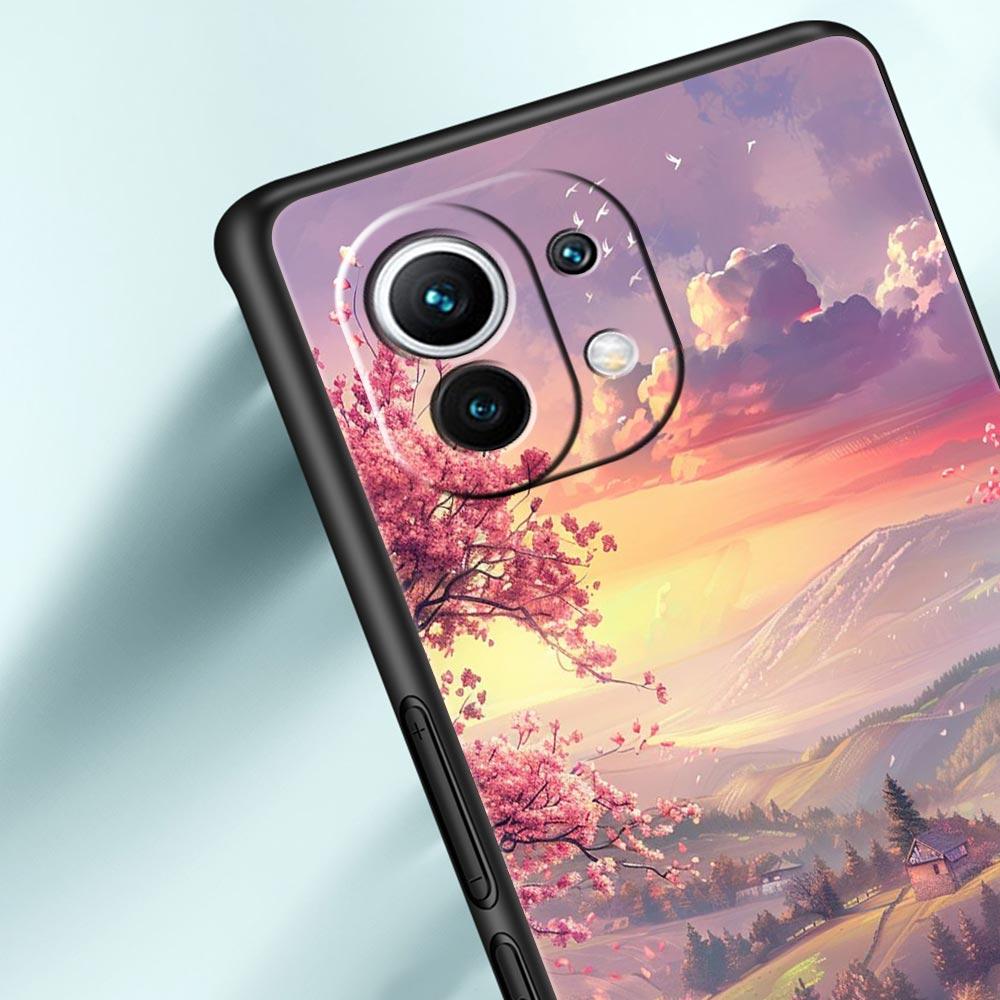 Korean Flower Phone Case Cover for Xiaomi Mi 17 Pro Max 15 14 13 12 11 Ultra 15T 14T 13T 12T 11T Pro Lite Soft TPU Shell Fundas