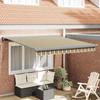 Manual Retractable Awning vidaXL Green and Yellow 300x250 Cm 3330173