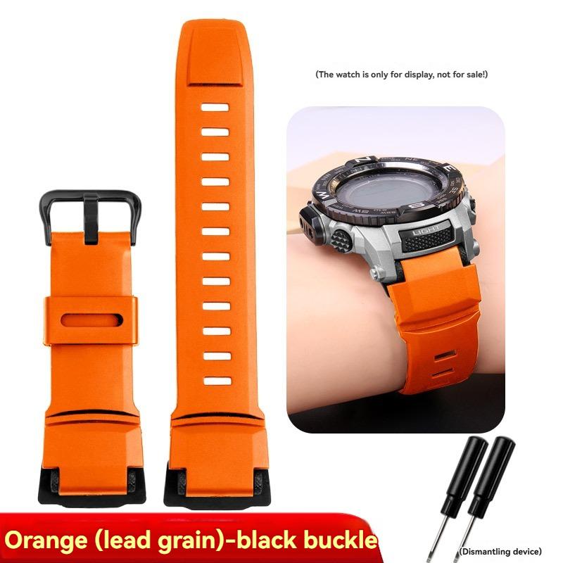 For Casio PROTREK PRG-260/270/550/250 Silicone WatchBand PRW-3500/2500/5100 Dedicated interface rubber strap Black men Bracelet