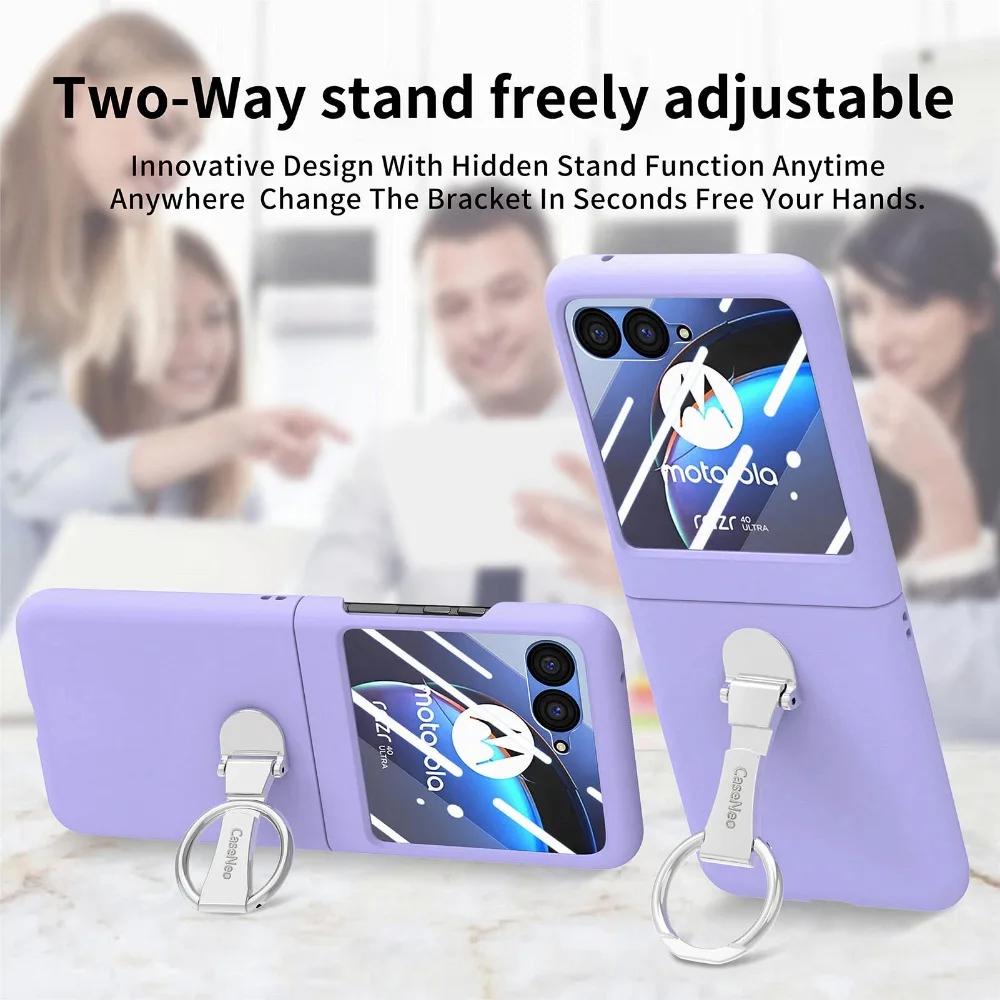Husă pentru telefon cu suport pentru inel pentru Motorola Razr 50 Ultra Mooto Razr40 Ecran din spate Husă film de protecție din sticlă temperată