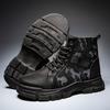 Martin Boots Men's Autumn New Camouflage High-top Mountaineering Outdoor Shoes Platform Breathable Canvas Tooling Labor Insurance Shoes