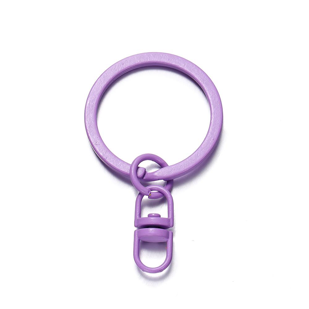 4 Stück/Los 30mm Bunte Schlüsselanhänger Schlüsselketten Ringe Runder Haken mit 8-Form Verschluss für Schlüsselanhänger Anhänger Schmuckherstellung Zubehör