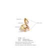 Eetit Stainless Steel Simulated Pearls Open Flower Ring Trendy 18K Golden PVD Plated Young Modern Finger Jewelry Accessories