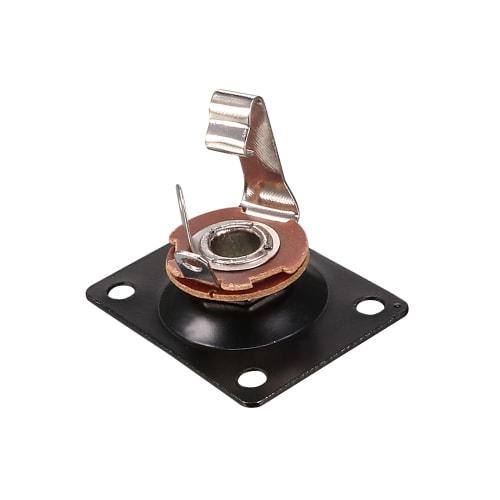 uxcell Guitar Mono Output Jack Plate, 6.35mm Input Socket for Gibson LP/EPI Les Paul Electric Guitars, Black