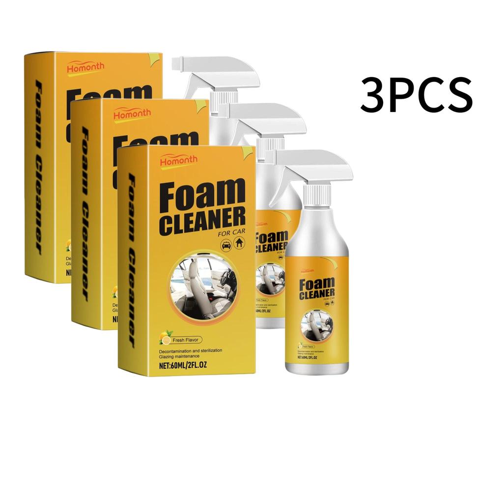 Multi Purpose Foam Cleaner For Car Interior Leather Seat Upholstery Fabric Sofa Household Stain Remover 60ML