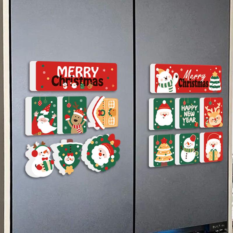 3D Weihnachts-Kühlschrankmagnete: Weihnachtsmann, Baum, Schneemann & Rentier