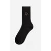 Women's Mid-calf Socks, Sweat-absorbing and Odor-proof Pure Cotton Socks, Breathable and Anti-pilling Pile Socks, Embroidered Versatile Socks