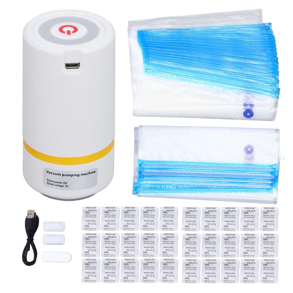 3D Printing Filament Vacuum Kit 5V 3W Automatic Pump 2 Sizes Sealing Dust Storage Bags for 0.5kg 0.7