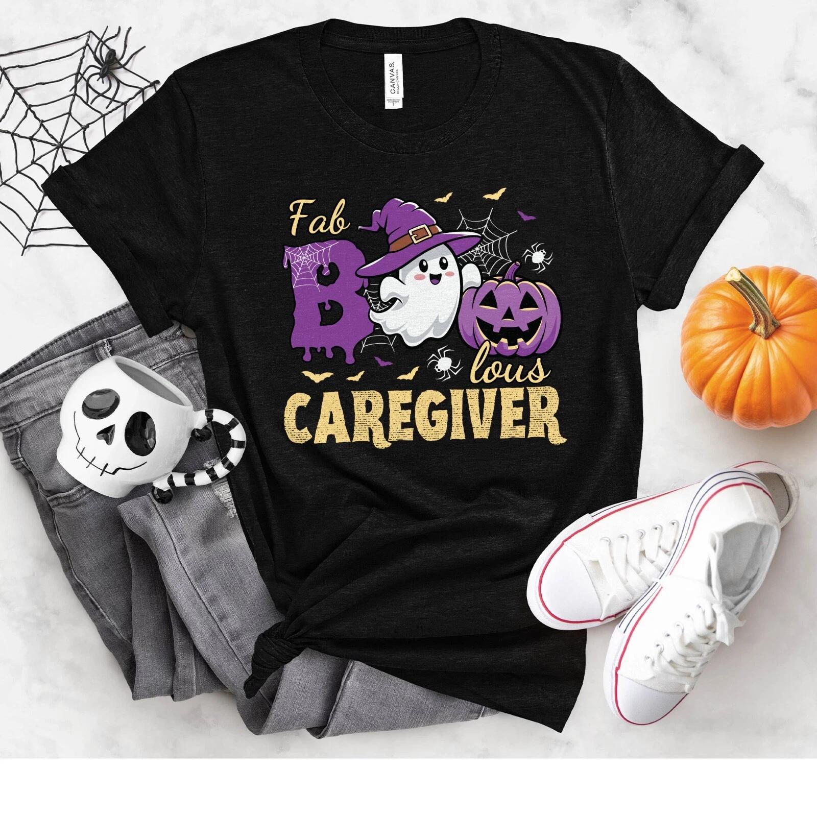 Halloween Caregiver Shirt, Caregiver T-Shirt, Caregiver Gift, Halloween Nurse M