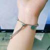 Fashion Stainless Steel Custom Bracelet Letter Tag Ball Beads Adjustable Women's Bracelet Jewelry