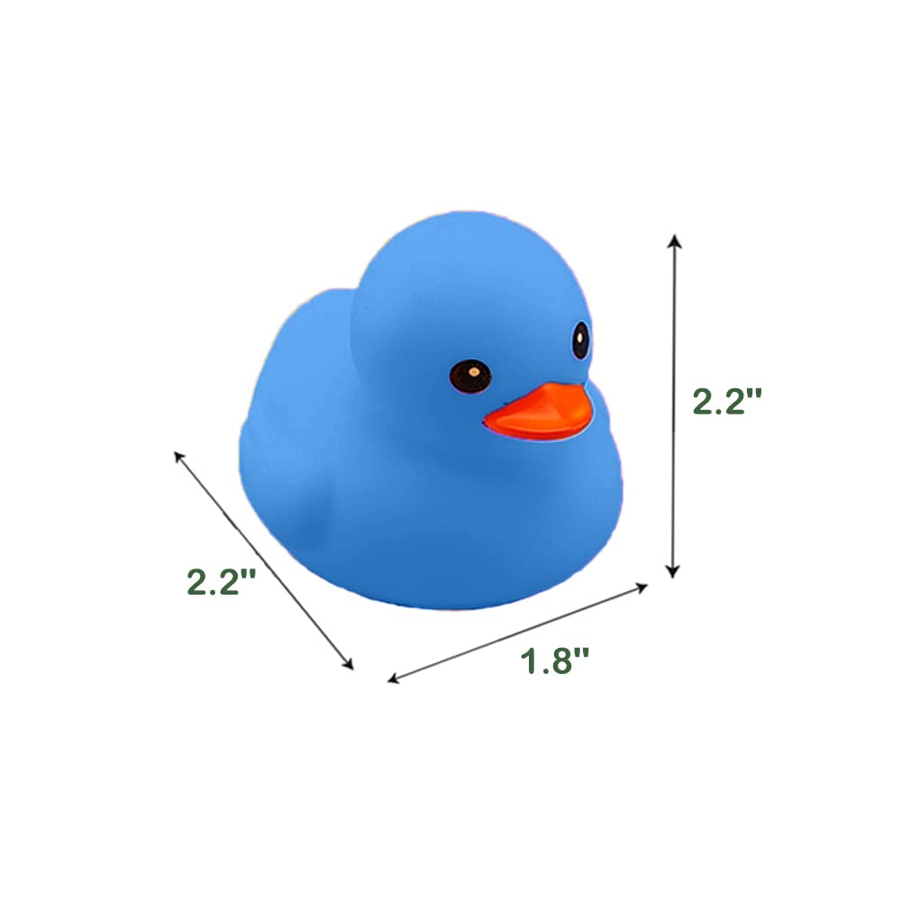 1-100Pc Blue Mini Rubber Ducks Set In Bulk Float Squeak Tiny Ducks Rubber Duck Toy For Kids Party Birthday Supplies