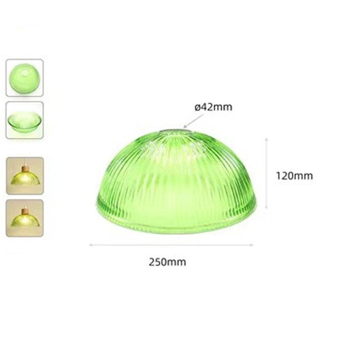 Decor 55mm 42mm Opening Green Glass Lamp Shade Replacement with Reverse or Flat Hole Fitter for Floor Light Table Lamp Cover