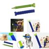Silicone Dog Chew Toy Bone Interactive Teeth Cleaning Toy For Pet Durable And Noise-making Blue And Green