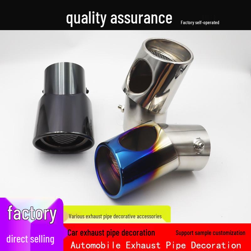 Silver Stainless Steel Tailpipe for Highlander, IX35, Range Rover, CRV, Lexus, and Sportage