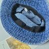 New Five Pointed Star Patch Denim Fisherman Hat For Women, Sweet Retro Street Versatile Bucket Hat