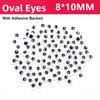 100pcs/bag Plastic Wiggling Moving Eyes 3D Kindergarten Handmade Dolls Eyes Dolls Activity Eyes