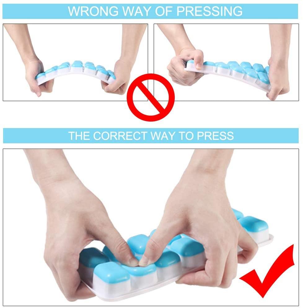 

Summer 14-Grid Silicone Ice Cube Tray with Lid for Easy Demolding