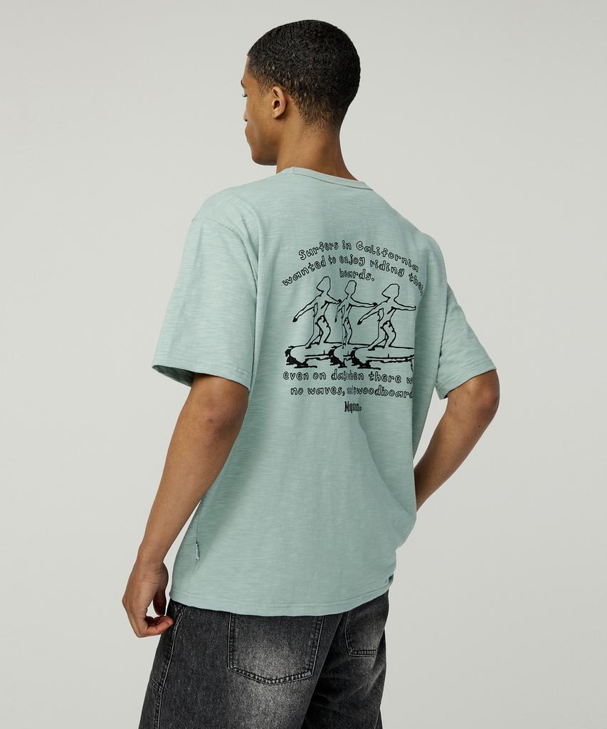MAGOODGAN Swagber 3586 Slub Surfer Semi-Overfit Khaki Short Sleeve Tee