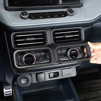 Pour Ford Maverick 2022-2023 ABS Noir Mat Voiture Commande Centrale Sortie de Climatisation Cadre Couvercle Garniture Autocollant Voiture