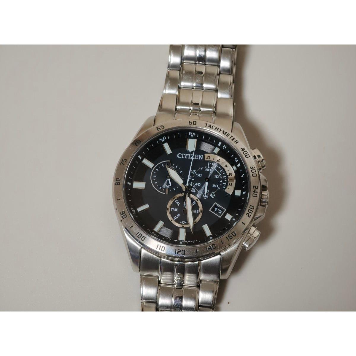 CITIZEN E610 Watch Radio Solar Eco Drive Radio Solar Chronograph Men s