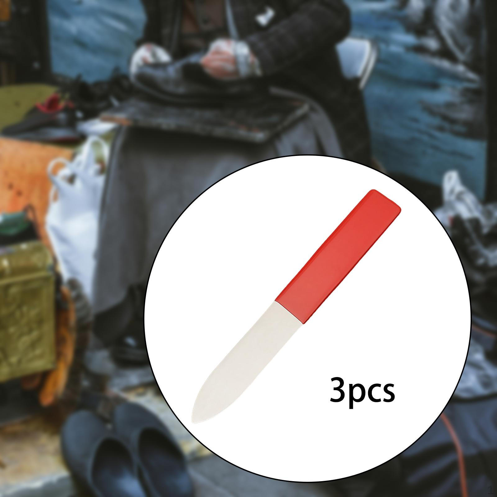 

3 предмета открывающийся инструмент сапожник с резиновой ручкой нержавеющая сталь кожаное дно 23mmx173mm