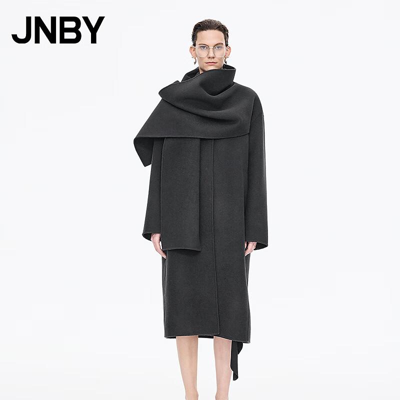

JNBY 2025 Winter H-Shape Wool Blend Long Coat S