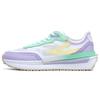 Renno Mesh Fabric Synthetic Leather Comfortable Low-Top Lifestyle Sneakers Women Sneakers White Purple F12W226122FWP