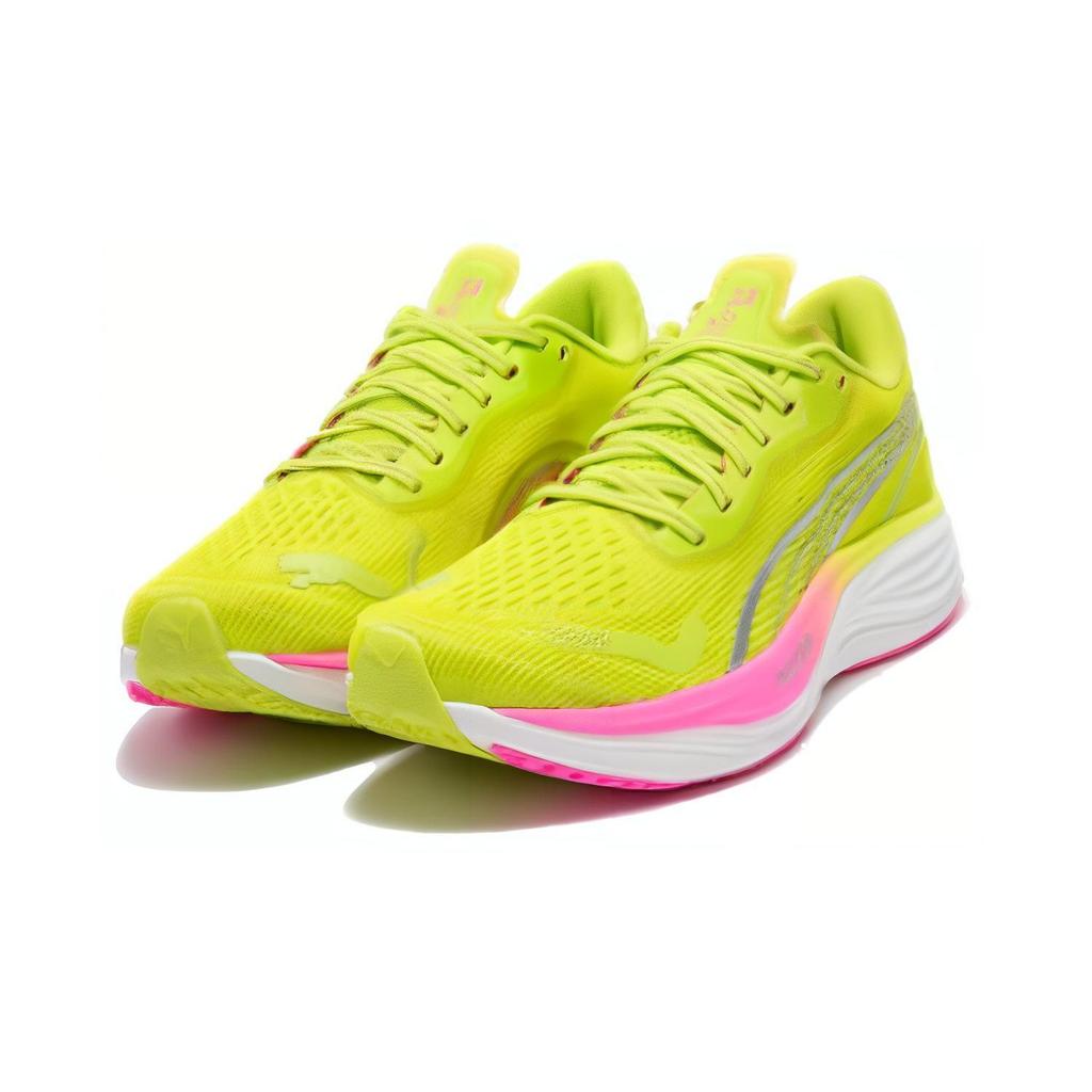 Puma Velocity Nitro 3 Wygodne Wszechstronne Sportowe Buty do Biegania Wyścigowego Antypoślizgowe Trwałe Niskie Casualowe Damskie Sneakersy Żółte 380081-02